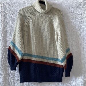 DAVI & DANI Turtleneck Long Bell Sleeve Sweater